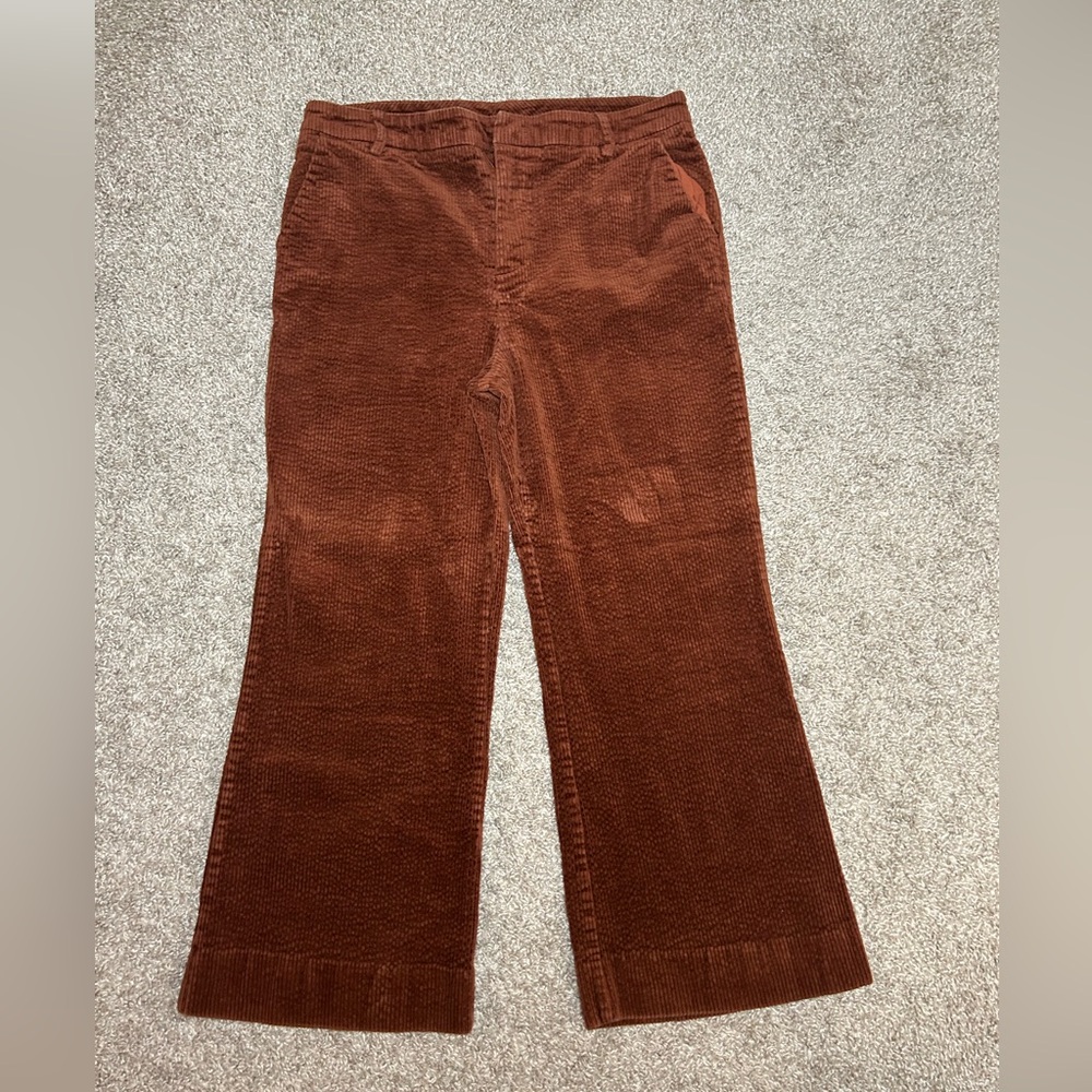 Astr Brown Corduroy Flare Womens Pants Large Country Hippie Hobo Rodeo Good pr